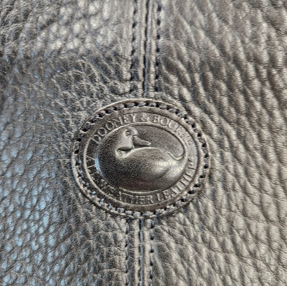 Dooney & Bourke Vintage Black All Weather Leather Mini Crossbody Bag EUC